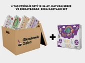 4 yaş Etkinlik Seti , 12-36 Ay, Dikkat&Odak Geliştirme, Sebzeler, Meyveler Zeka Kartları - 1