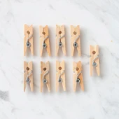 Loren 10 lu Natural Mini Ahşap Mandal thumbnail 1