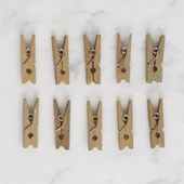 LOREN CRAFTS 10 LU ALTIN RENK MİNİ MANDAL thumbnail 1