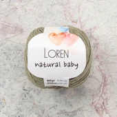 Loren Natural Baby Küf Yeşili El Örgü İpi - R089 - 33936 thumbnail 1