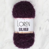 Loren Silver Patlıcan Moru El Örgü İpi - RS0109 - 34082 thumbnail 1