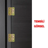 Metal Yaprak Menteşe 2 Adet Prinç Sarı No:3.5 Mobilya Pencere Kapı Dolap PVC Menteşesi İki Kanatlı thumbnail 3