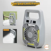 Şarjlı Fanlı LED Kamp Lambası 4 Kademe Aydınlatma | Suya Dayanıklı Type-C Girişli Taşınabilir Işık thumbnail 1