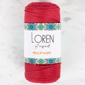 Loren Macrame Koyu Kırmızı El Örgü İpi - RM 0105 - 34345 thumbnail 1