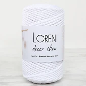 Loren Decor Slim 3 Büküm Makrome İpi Beyaz - L001 thumbnail 1