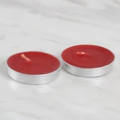 Loren 2'li Tealight Mum Kırmızı thumbnail 1