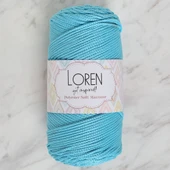Loren Polyester Soft Macrame Turkuaz El Örgü İpi - LM045 - 34447 thumbnail 1