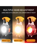 Büyük Boy 10,5 Cm Acil Durum Kamp Feneri Anahtarlık Usb Çakmaklı Cam Kırıcı Kemer Kesici Deprem Fen thumbnail 4