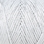 Loren Soft Star Makrome İpi Gümüş Simli Beyaz RM10 thumbnail 2