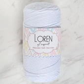 Loren Polyester Soft Macrame Optik Beyaz El Örgü İpi - LM001 - 34426 thumbnail 1