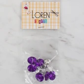 Loren Crafts mor 8 li düğme - 236 thumbnail 1