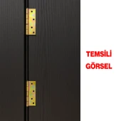 Metal Yaprak Menteşe 2 Adet Prinç Sarı No:5 Mobilya Pencere Kapı Dolap PVC Menteşesi İki Kanatlı thumbnail 3