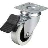 Hts 334 - 50x20 mm Çift Bilyalı Tablalı Frenli Teker 4 Adet - 1