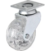 Hts 325 - 50x20 mm Şeffaf Makaralı Tablalı Teker 4 Adet - 1