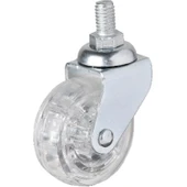 Hts 326 - 50x20 mm Şeffaf Makaralı Vidalı Teker 4 Adet - 1