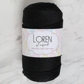 Loren Polyester Soft Macrame Siyah El Örgü İpi - LM040 - 34445 thumbnail 1
