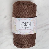 Loren Polyester Soft Macrame Kahverengi El Örgü İpi - LM032 - 34438 thumbnail 1