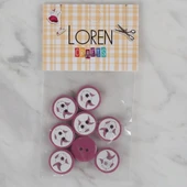 Loren Crafts vişne çürüğü 8 li balık düğme - 572 thumbnail 1