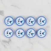 Loren Crafts koyu mavi 8 li balık düğme - 576 thumbnail 2