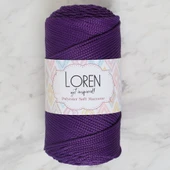 Loren Polyester Soft Macrame Koyu Mor El Örgü İpi - LM037 - 34442 thumbnail 1