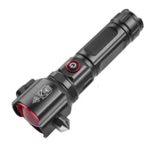 Şarjlı El Feneri | Yüksek Güçlü LED Işık | USB ile Şarj Edilebilir | Su Geçirmez Metal Gövde | Zoom Özellikli thumbnail 8