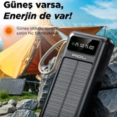 Solar 20,000mAh 5 Cihaz Aynı Anda Şarj Kamp Fenerli Powerbank - 2