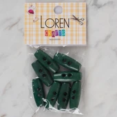 Loren Crafts yeşil 8 li çoban düğmesi - 64 thumbnail 1