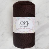 Loren Polyester Soft Macrame Koyu Kahverengi El Örgü İpi - LM034 - 34440 thumbnail 1