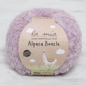 La Mia Alpaca Boucle 50 Gr Lila El Örgü İpi - L346 - 34391 thumbnail 1