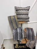 NİVEMESHOME SÜTLÜ KAHVE GRİ ELYAF DOLGULU KIRLENT KILIFI 45X45 thumbnail 2