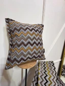 NİVEMESHOME SARI YEŞİL ELYAF DOLGULU KIRLENT KILIFI 45X45 thumbnail 2