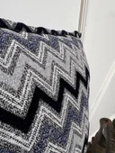 NİVEMESHOME LACİVERT GRİ ELYAF DOLGULU KIRLENT KILIFI 45X45 - 2