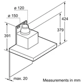 Siemens LC95BBC50T Davlumbaz Duvar Tipi Paslanmaz Çelik 90 cm thumbnail 12