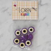 Loren Crafts mor 8 li nazar boncuğu düğme - 169 thumbnail 1