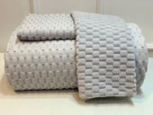 NİVEMESHOME GRİ POLO ÇİFT KİŞİLİK YATAK ÖRTÜSÜ SETİ ÖZDİLEK - 1