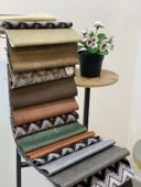 NİVEMESHOME SARI KAHVE  ELYAF DOLGULU KIRLENT KILIFI 45X45 - 3