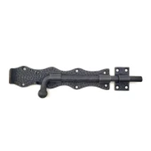 Antika Tarz Dekoratif Pirinç Dövme Kapı Sürgüsü - 20cm, Oksit - 1