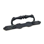 Antika Tarz Dekoratif Pirinç Dar Yan Çekme Kapı Kolu - 225x37 mm, Oksit - 1