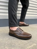 JET-0510 Clasica Bağcıklı Cilt Erkek Günlük Klasik Ayakkabı CST - Kahverengi thumbnail 1