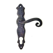 Antika Tarz Dekoratif Pirinç Kıvrık Yale Kapı Kolu - 210x43 mm, Oksit - 1