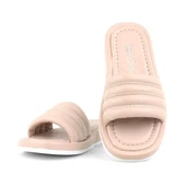 Pudra Pembe Tek Bant Şişme Kadın Terlik thumbnail 5