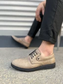 JET-0610 Clasico Bağcıklı Cilt Erkek Günlük Klasik Ayakkabı CST - Gri thumbnail 3