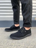 JET-0610 Clasico Bağcıklı Süet Erkek Günlük Klasik Ayakkabı SST - Siyah thumbnail 2