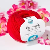 La Mia Pastel Cotton Kırmızı El Örgü İpi - L004 - 33611 thumbnail 1