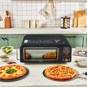 Karaca Multicrust Artisan Retro Pizza Makinesi ve Airfryer Mat Siyah thumbnail 2