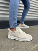 JET-152 Cool Bağcıklı Keten Erkek Günlük Spor Klasik Ayakkabı KBT - Beyaz thumbnail 1