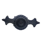 Antika Tarz Dekoratif Pirinç Çizgili Düğme - 35x100 mm, Büyük, Oksit - 1