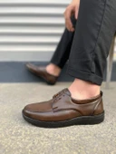 JET-0510 Clasica Bağcıklı Cilt Erkek Günlük Klasik Ayakkabı CST - Kahverengi thumbnail 3