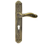 Antika Tarz Dekoratif Pirinç Ulu Model Desenli Yale, Dış Kapı Kolu - 354x57 mm, Antik - 1