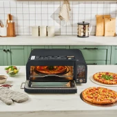 Karaca Multicrust Artisan Retro Pizza Makinesi ve Airfryer Mat Siyah thumbnail 5